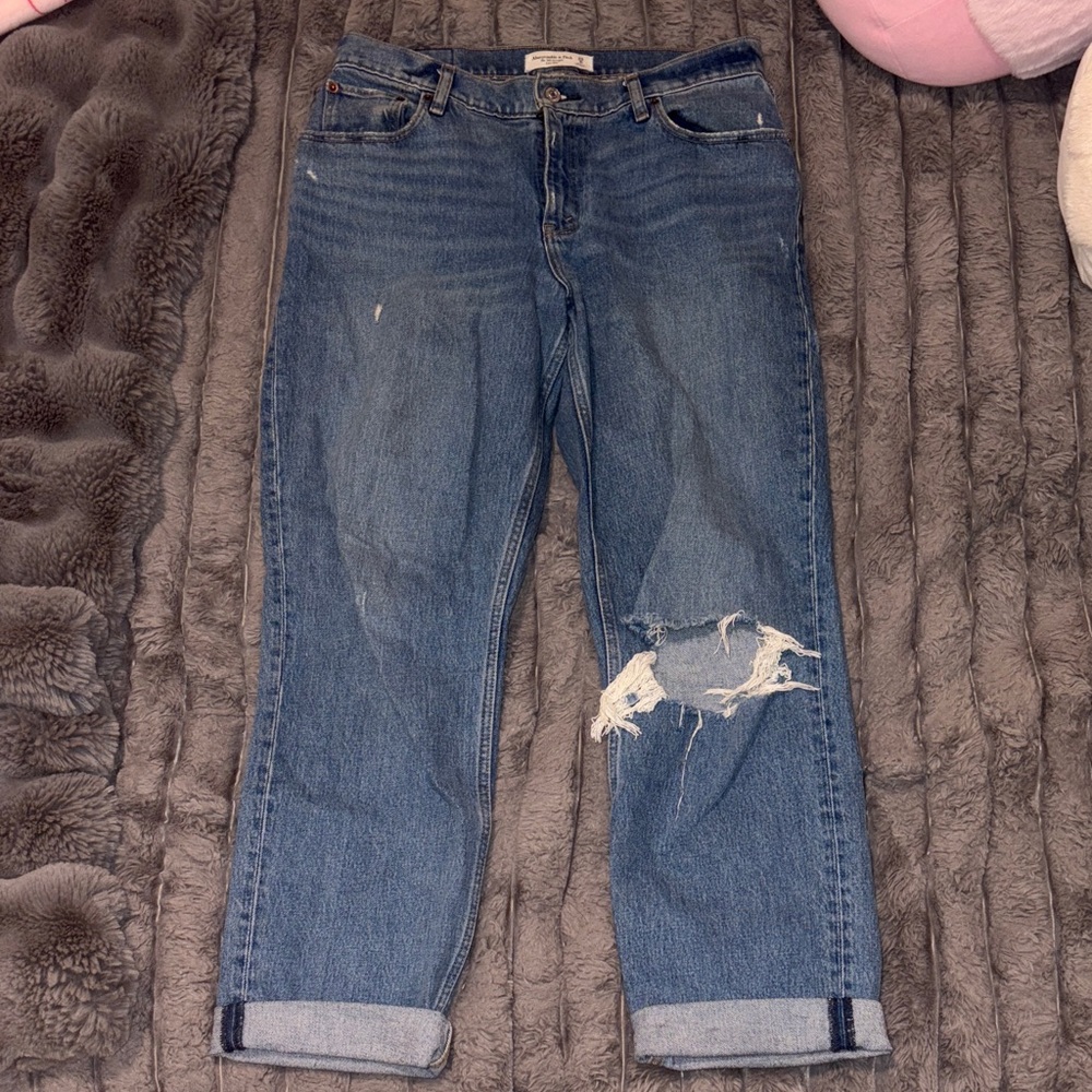 Abercrombie & Fitch Ripped Blue Jeans
